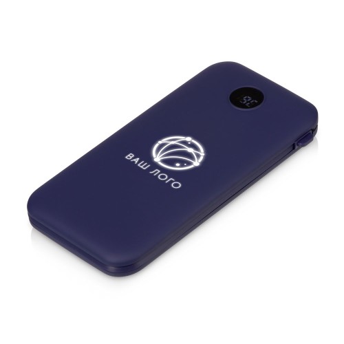 Внешний беспроводной аккумулятор с подсветкой лого «Astro», 10000 mAh, темно-синий