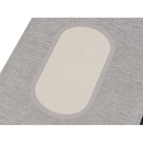 Органайзер с беспроводной зарядкой 5000 mAh "Powernote", светло-серый