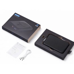 Магнитный внешний беспроводной аккумулятор «Polarix», QC/PD, 10000 мАч, черный