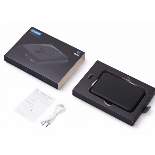 Магнитный внешний беспроводной аккумулятор «Polarix», QC/PD, 10000 мАч, черный