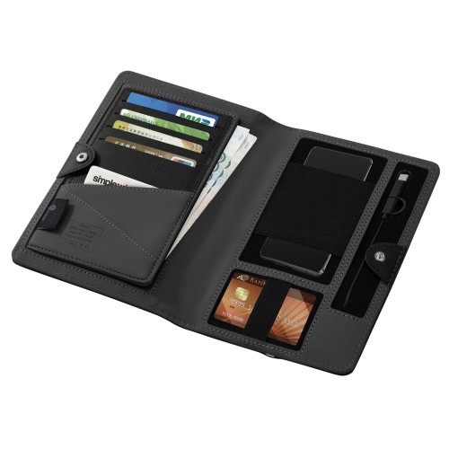 Органайзер с функцией беспроводной зарядки "Manner", 5000 mah, черный