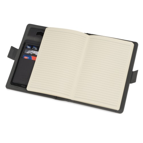 Органайзер с беспроводной зарядкой 5000 mAh "Powernote", светло-серый