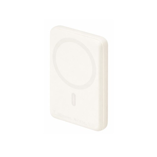 Магнитный внешний беспроводной аккумулятор «Polarix», QC/PD, 10000 мАч, слоновая кость