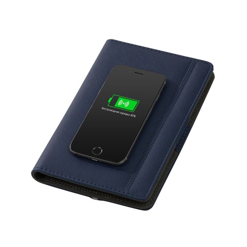 Органайзер с функцией беспроводной зарядки "Manner", 5000 mah, темно-синий (Р)
