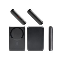 Магнитный внешний беспроводной аккумулятор «Polarix», QC/PD, 10000 мАч, черный