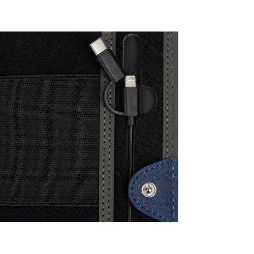 Органайзер с функцией беспроводной зарядки "Manner", 5000 mah, темно-синий