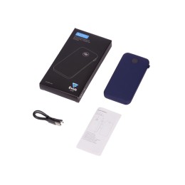 Внешний беспроводной аккумулятор с подсветкой лого «Astro», 10000 mAh, темно-синий (Р)