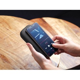 Внешний аккумулятор с беспроводной колонкой Powersound, черный