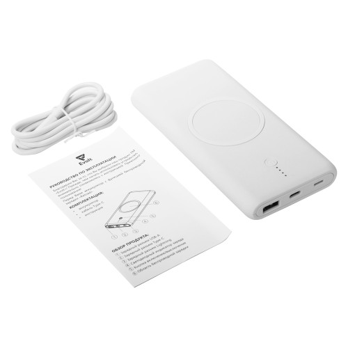 Внешний беспроводной аккумулятор c QC/PD "Reload", 10000 mAh, белый