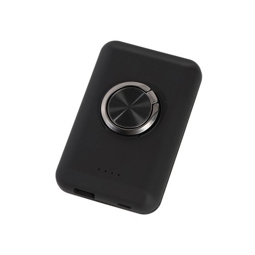 Магнитный беспроводной внешний аккумулятор "MagnetIQ", 5000 mah, 10 W, черный (Р)