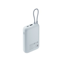 Внешний аккумулятор со встроенным кабелем Mi Power Bank 10000mAh (Integrated Cable) Ice Blue GL