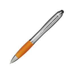 Ручка-стилус шариковая "Nash", серебристый/оранжевый