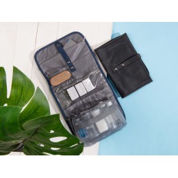 Несессер для путешествий со съемной косметичкой "Flat", черный