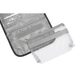 Несессер для путешествий со съемной косметичкой "Flat", черный