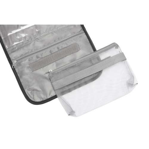 Несессер для путешествий со съемной косметичкой "Flat", черный