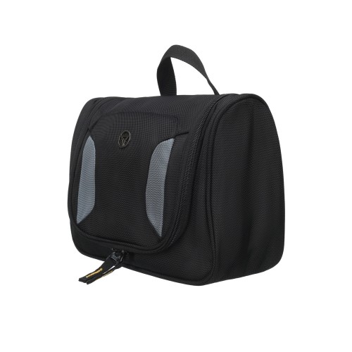 Несессер TORBER, дорожный, чёрный/серый, полиэстер, 27х11х22 см