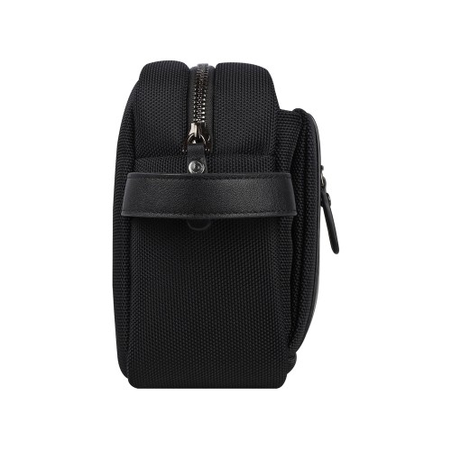 Несессер мужской BUGATTI НЕРО | NERO, чёрный, нейлон 1680D/кожа, 24х7,5х16 см