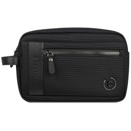 Несессер мужской BUGATTI НЕРО | NERO, чёрный, нейлон 1680D/кожа, 24х7,5х16 см