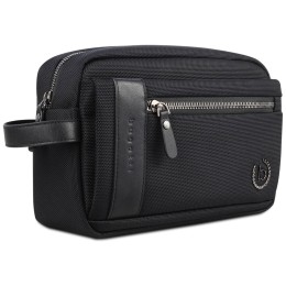 Несессер мужской BUGATTI НЕРО | NERO, чёрный, нейлон 1680D/кожа, 24х7,5х16 см