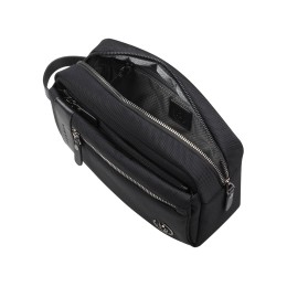 Несессер мужской BUGATTI НЕРО | NERO, чёрный, нейлон 1680D/кожа, 24х7,5х16 см