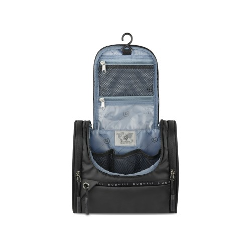 Несессер BUGATTI БЛАНК ОБЛЕГЧЕННАЯ | BLANC DELIGHT, чёрный, нейлон RPET600D/тарпаулин/полиэстер, 24,5х12х22,5 см, 5 л