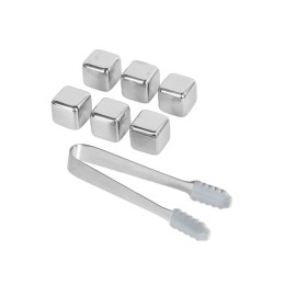 Набор для виски Skye со стальными охлаждающими камнями, щипцами, мешочком в коробке, кашированной картоном