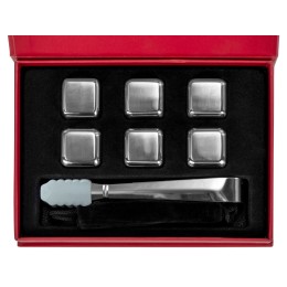 Набор для виски Skye со стальными охлаждающими камнями, щипцами, мешочком в коробке, кашированной картоном