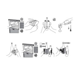 Охладитель-чехол для бутылки вина или шампанского "Cooling wrap", черный