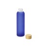 Стеклянная бутылка с бамбуковой крышкой «Foggy», 600мл, синий