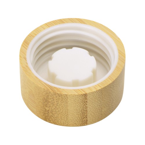 Стеклянная бутылка с бамбуковой крышкой «Foggy», 600мл, белый