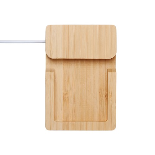 USB хаб «Memo», 2*USB, 2*Type C, бамбук