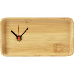 Прямоугольные настольные часы из бамбука "Squarium"