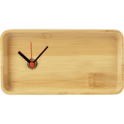 Прямоугольные настольные часы из бамбука "Squarium"