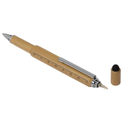 Ручка-стилус из бамбука «Tool» с уровнем и отверткой (Р)