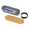 Пенал с линейкой и подставкой для телефона из бамбука "Haruki", серый