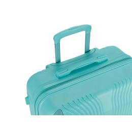 Чемодан TORBER В Отпуск, бирюзовый, ABS-пластик, 48 х 29,5 х 72 см, 80 л, 3,4 кг