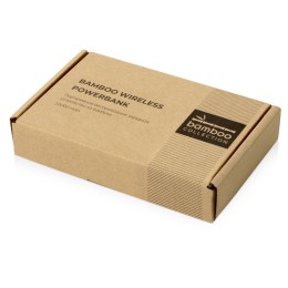 Внешний беспроводной аккумулятор из бамбука "Bamboo Air", 10000 mAh
