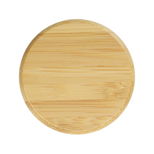 Стеклянная бутылка с бамбуковой крышкой «Foggy», 600мл, черный (Р)