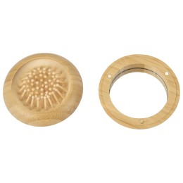 Расческа с зеркалом из бамбука "Daisy", натуральный