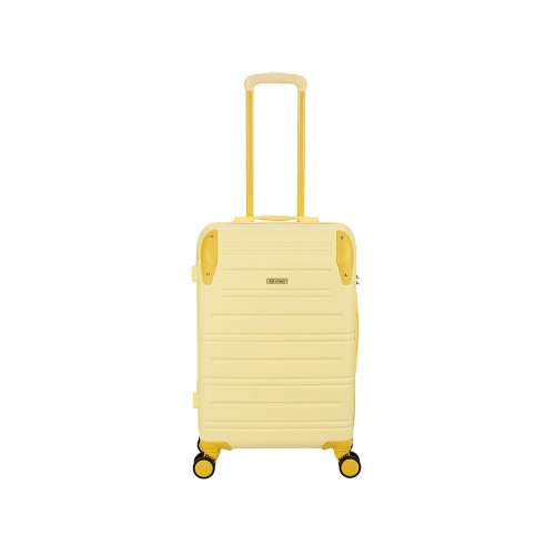 Чемодан TORBER В Отпуск, желтый, ABS-пластик, 42 х 26 х 65 см, 55 л, 3 кг