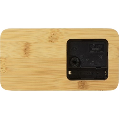 Прямоугольные настольные часы из бамбука "Squarium"