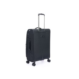 Чемодан TORBER СЕЙД, чёрный, нейлон 600D, 43,5 х 25 х 68 см, 56 л