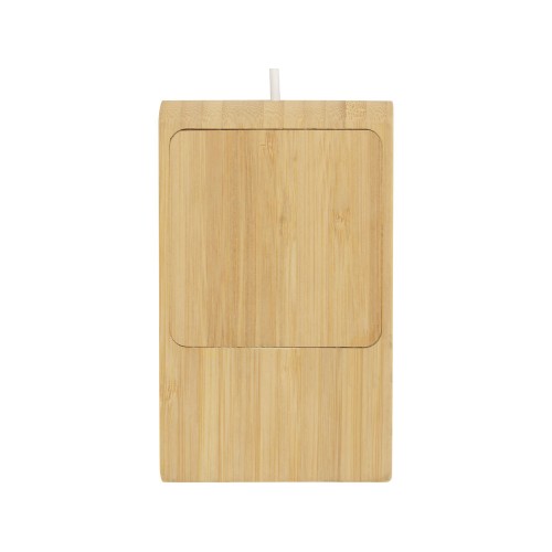Беспроводное зарядное устройство из бамбука «Jetty», 10 Вт, натуральный
