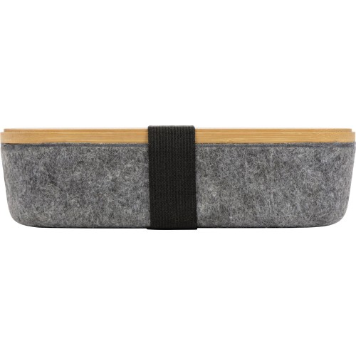 Пенал с линейкой и подставкой для телефона из бамбука "Haruki", серый