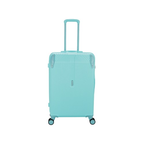 Чемодан TORBER В Отпуск, бирюзовый, ABS-пластик, 48 х 29,5 х 72 см, 80 л, 3,4 кг