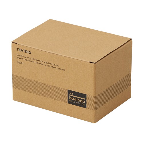 Кружка с двойными стенками на подставке с ложкой "Teatrio"