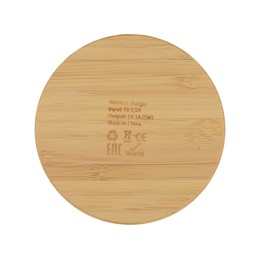 Беспроводное зарядное устройство из бамбука "Cap", натуральный