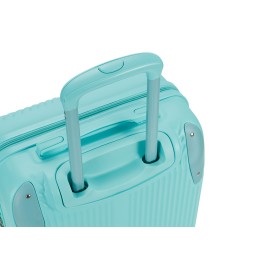Чемодан TORBER В Отпуск, бирюзовый, ABS-пластик, 41 х 25 х 61 см, 48 л, 2,7 кг