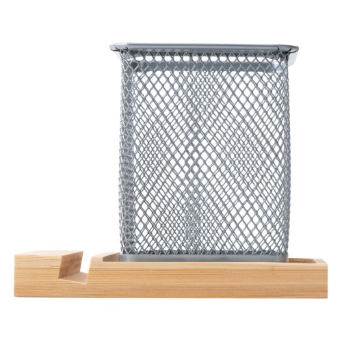 Подставка для ручек и телефона "Fika", натуральный/серый