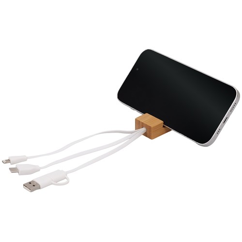 Универсальный кабель с подставкой 4-в-1 «Unicable», белый